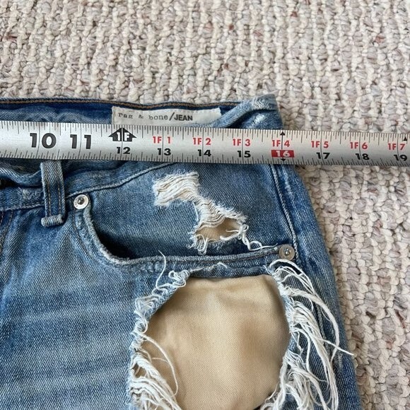 rag & bone Boyfriend Distressed Denim Shorts - Picture 8 of 10